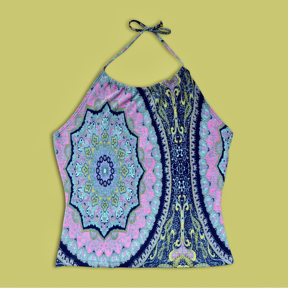 She’s Vintage Patterned Halter Top